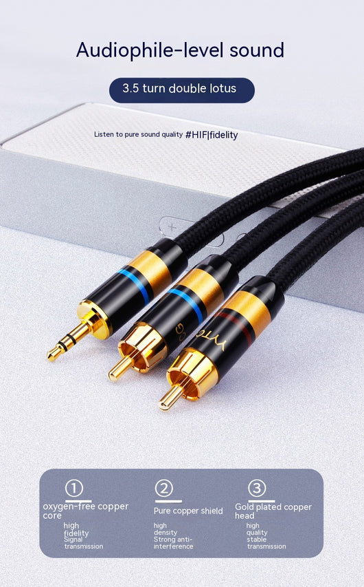 Cable de Audio 3.5mm a 2 RCA para Computadora - Image 6