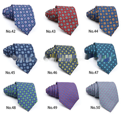 Corbata Estampada de Poliéster para Hombre Profesional - Image 37