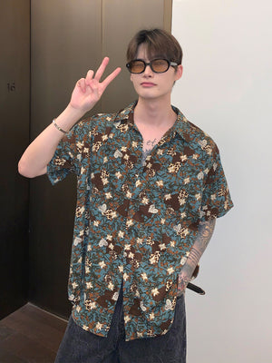Camisa Suelta de Manga Larga con Solapa para Hombre - Image 4