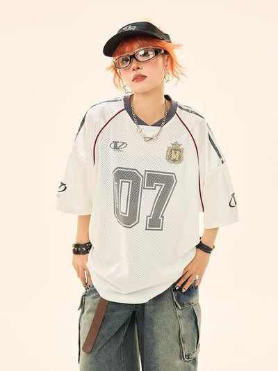 Polo Deportivo Mesh Estilo Universitario para Verano - Image 26