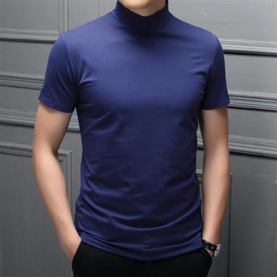 Polera Hombre Cuello Alto Algodón Mercerizado Manga Corta - Image 2