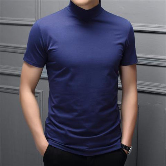 Polera Hombre Cuello Alto Algodón Mercerizado Manga Corta - Image 2