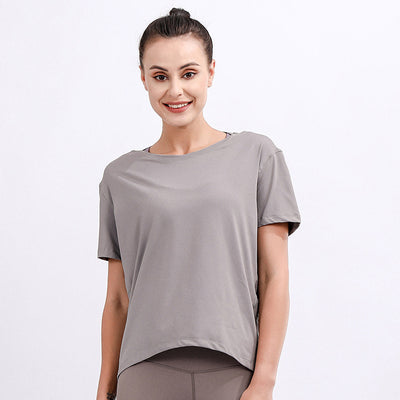 Blusa Deportiva Suelta Manga Corta Talla Grande para Yoga y Entrenamiento - Image 6