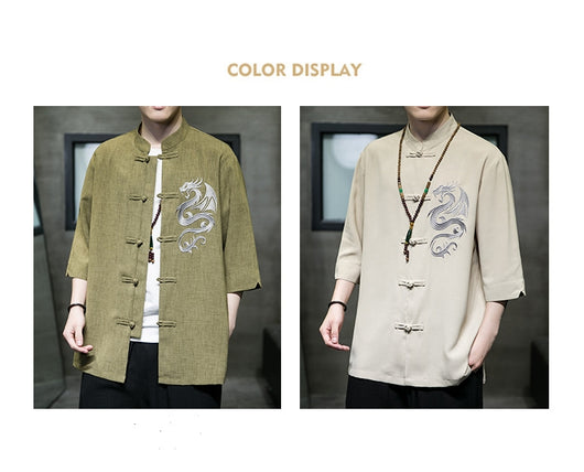 Camisa Hanfu Oversized de Seda Helada con Botones de Rana - Estilo Tradicional Moderno - Image 7