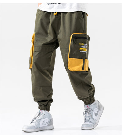 Pantalones Cargo Holgados con Bloques de Color y Bolsillos Amplios - Image 11