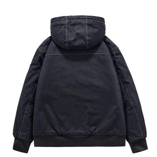 Abrigo de Algodón Cálido para Hombre con Cuello de Piel - Image 4