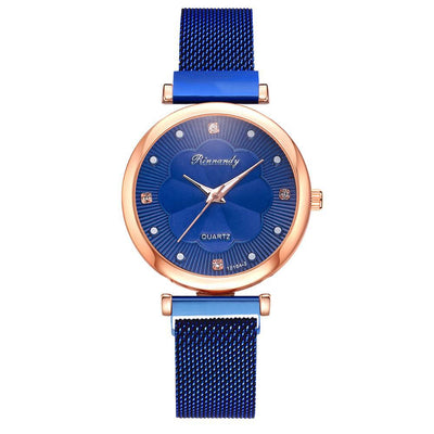 Reloj de Cuarzo con Esfera Floral y Malla Ajustable - Image 24