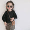 Conjunto Infantil Pato Cartoon con Falda Estampado Leopardo