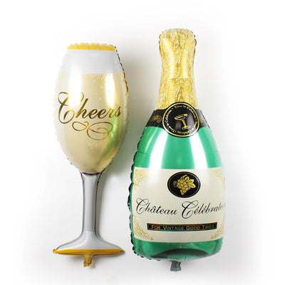 Globo Metalizado para Decoración de Fiestas, Bodas y Bares - Diseño Champagne y Whiskey - Image 29