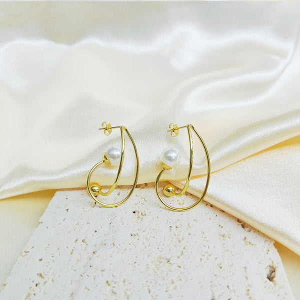 Aretes de Acero Inoxidable Estilo Francés Minimalista