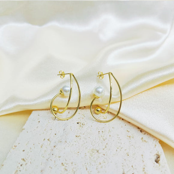 Aretes de Acero Inoxidable Estilo Francés Minimalista