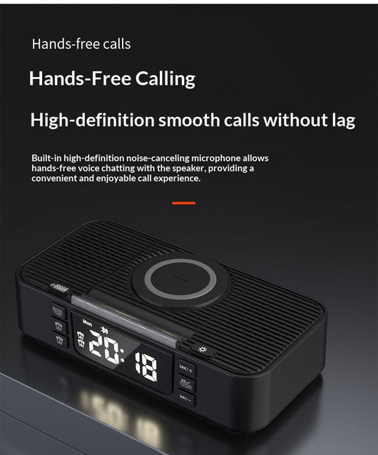 Lámpara Nocturna Inteligente con Carga Inalámbrica y Parlantes Bluetooth Duales - Image 14