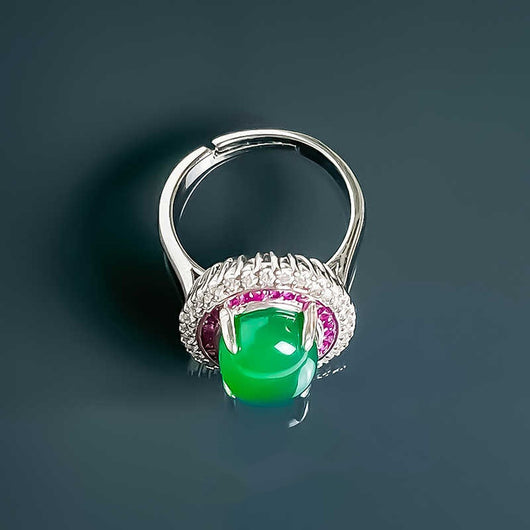 Anillo y Aretes de Esmeralda Incrustada - Image 9