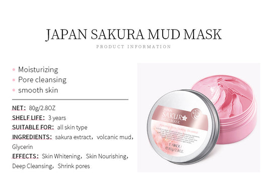 Mascarilla de Barro de Flor de Cerezo Japonés Lai Kou 80g - Hidratante y Nutritiva - Image 13