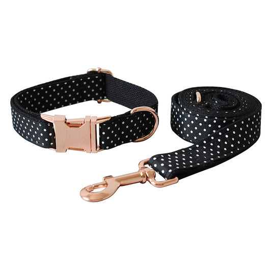 Collar Correa para Perro con Lunares Negro - Image 10