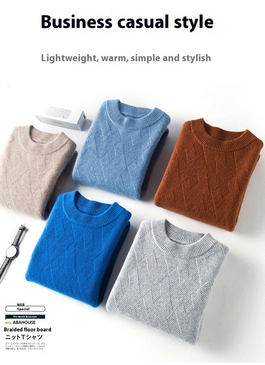 Suéter de Cuello Redondo en Cashmere Premium para Hombre - Image 24
