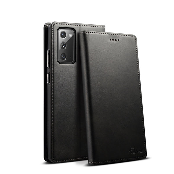 Funda de Cuero para Celular con Soporte Magnético Adhesivo