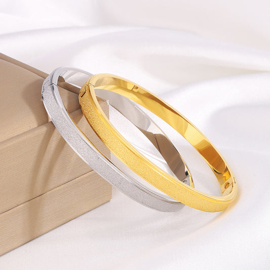 Pulsera de Acero Titanio Oro Aluvial Degradado