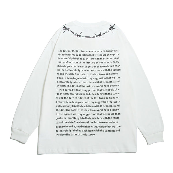 Sudadera Estampada Suelta para Hombre - Manga Larga Cuello Redondo