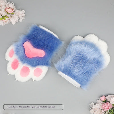 Guantes de Felpa Artesanales para Disfraz de Bestia - Garras Peludas Roleplay - Image 10