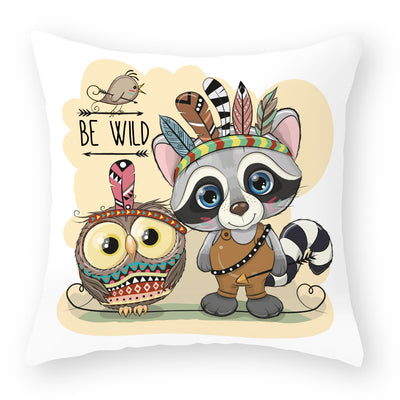 Funda de Almohada Suave con Diseño de Búho Melocotón - Image 49