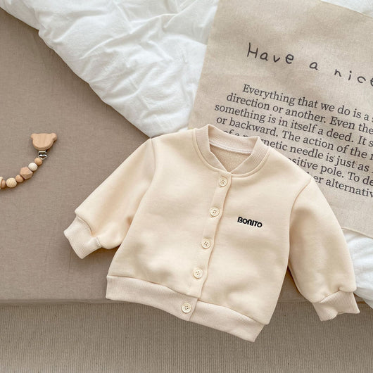 Cardigan Infantil con Forro Polar y Bordado de Letras - Image 15
