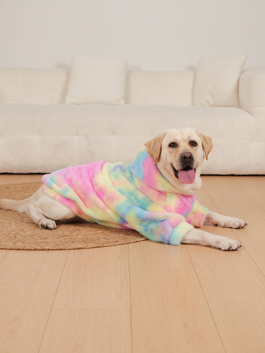 Suéter para Perro Tie-Dye Arcoíris con Patrón de Conejo - Image 12