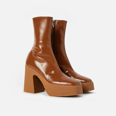 Botas de Tacón Alto con Plataforma y Punta Cuadrada - Image 9