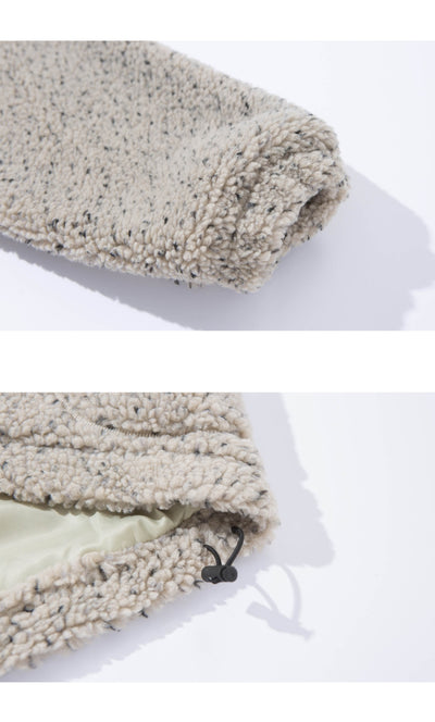 Abrigo de Lana Merina Acolchado con Capucha - Diseño Jaspeado - Image 13