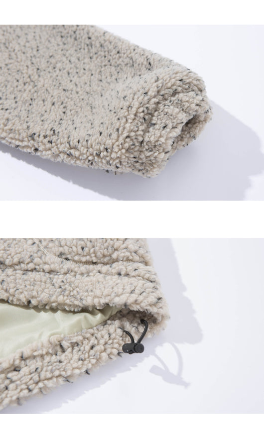 Abrigo de Lana Merina Acolchado con Capucha - Diseño Jaspeado - Image 13