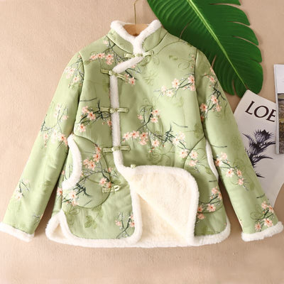 Chaqueta Acolchada de Algodón Grueso Estilo Chino para Mujer - Image 6
