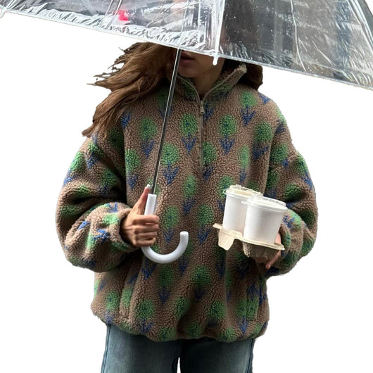 Sudadera con Capucha y Cierre Medio de Felpa Jacquard - Image 6