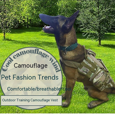 Chaleco Táctico de Entrenamiento para Perros Medianos y Grandes