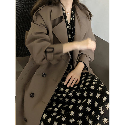 Abrigo Trinchera Doble Botonadura Oversized - Elegancia Coreana para Primavera - Image 4