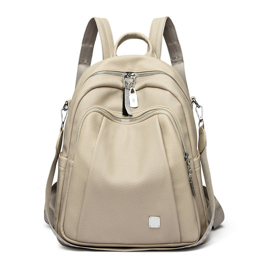 Mochila de Cuero Suave de Gran Capacidad para Estudiantes - Bolsa de Viaje Moderna - Image 7