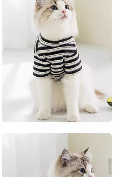 Ropa Ligera a Rayas para Mascotas - Gatos y Perros Pequeños - Image 19