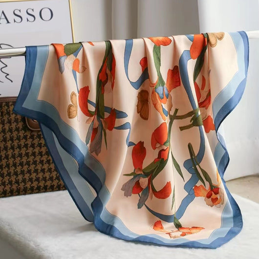 Pañuelo de Seda Cuadrado Lujo Elegante - Accesorio Premium para Regalo