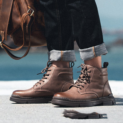 Botas Martin de Cuero Transpirable - Tendencia Otoño Invierno - Image 2