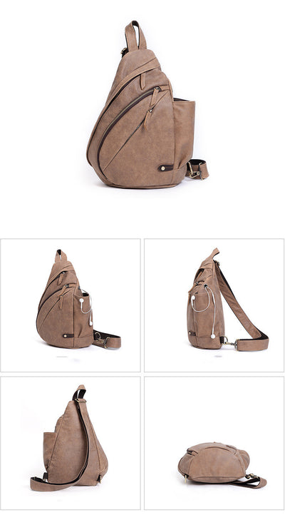 Bolsa de Pecho Retro para Hombre - Mochila Cruzada de Gran Capacidad - Image 4