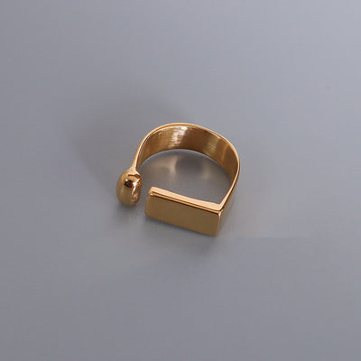 Anillo Minimalista Geométrico D-Shape para Mujer - Diseño Europeo y Americano - Image 8