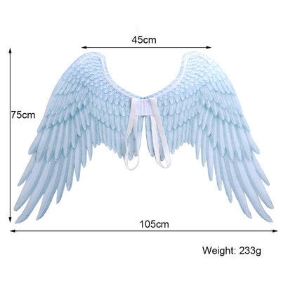 Alas de Ángel Oversized Unisex Negro y Blanco para Halloween - Image 20