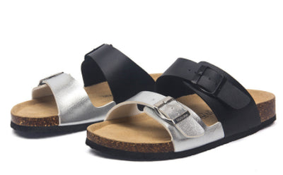 Sandalias de Corcho Planas a Juego para Parejas - Estilo Ins Verano Playa Talla Grande - Image 5