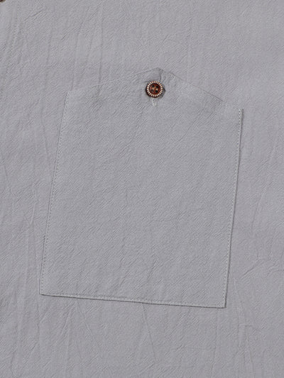Camisa Cardigan Lino Hombre Fit Relajado Color Sólido - Image 24