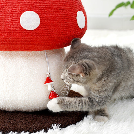 Rascador para Gatos Diseño Seta Rojo - Tabla de Rascar Interactiva - Image 3