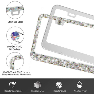 Marco para Placa de Licencia American Standard en Acero Inoxidable con Cristales - Image 19
