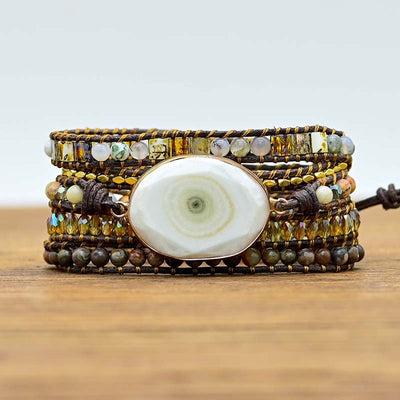 Pulsera Bohemia de Cristal y Cuentas Naturales - Image 8