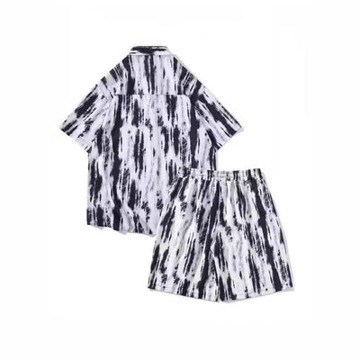 Camisa Suelta Tie-Dye con Estampado Floral para Hombre - Image 3