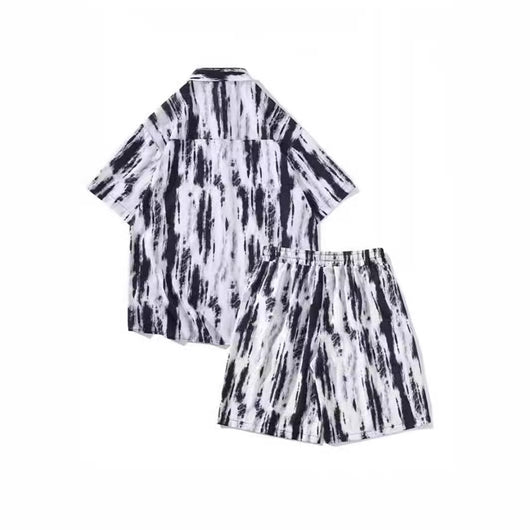 Camisa Suelta Tie-Dye con Estampado Floral para Hombre - Image 3