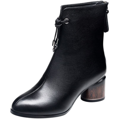 Botas Negras de Invierno Estilo Coreano para Mamá - Diseño Moderno y Elegante - Image 4