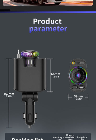 Cargador Inalámbrico para Auto con Luz Púrpura Multifuncional - Image 8